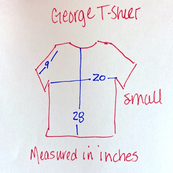 George Multi Striped T Shirt. Size Small. Never Worn. Red. Blue. Gray. - Picture 7 of 9